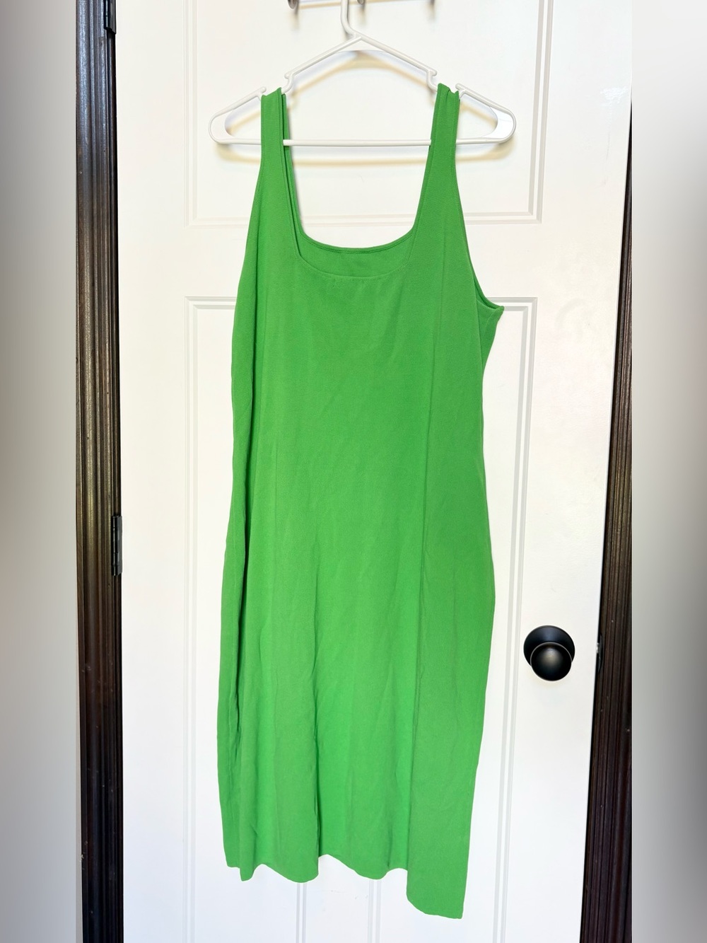 Universal Standard Lexi Tank Dress Vibrant Green Straight Hem Midi Size XS 10/12
